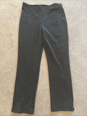 Chico's Ponte Double Dot Ankle Pants, black/ecru NWT, Chicos Size 1